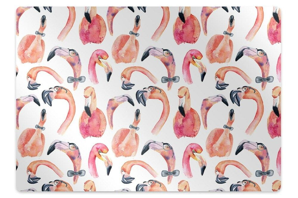 kobercomat.sk Ochranná podložka pod stoličku blázon Flamingos 100x70 cm 